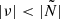 $ |\nu| < |\tilde{N}| $