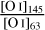 $\[\frac{\left[\mathrm{O}~{\mathrm{\small{I}}}\right]_{145}}{\left[\mathrm{O}~{\mathrm{\small{I}}}\right]_{63}}\]$