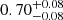 $ 0.70^{+0.08}_{-0.08} $
