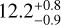 ${12.2_{ - 0.9}^{ + 0.8}}$