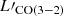 $ {L{\prime }}_{\mathrm{CO(3-2)} } $