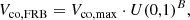 $$ \begin{aligned} V_{\mathrm{co}, \mathrm{FRB}} = V_{\mathrm{co}, \max } \cdot U(0,1)^{B}, \end{aligned} $$