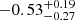 $ -0.53_{-0.27}^{+0.19} $