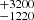 $ ^{+3200}_{-1220} $