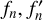 ${f_n},f_n^\prime $