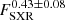 $ F_{\mathrm{SXR}}^{0.43\pm 0.08} $