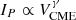 $ I_{P} \propto V_{\mathrm{CME}}^{\gamma} $