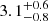 $ 3.1^{+0.6}_{-0.8} $