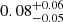 $ 0.08^{+0.06}_{-0.05} $