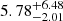 $ 5.78^{+6.48}_{-2.01} $