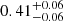 $ 0.41_{-0.06}^{+0.06} $