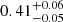 $ 0.41_{-0.05}^{+0.06} $