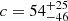 $ c=54^{+25}_{-46} $