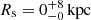 $ R_{\mathrm{s}}=0^{+8}_{-0}\,\mathrm{kpc} $