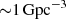 $ {\thicksim}1\, \mathrm{Gpc}^{-3} $