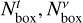 $\[N_{\text {box }}^t, N_{\text {box }}^\nu\]$