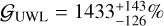 $\[\mathcal{G}_{\mathrm{UWL}}=1433_{-126}^{+143} \%\]$