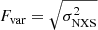 $ F_{\mathrm{var}}=\sqrt{\sigma^2_{\mathrm{NXS}}} $