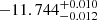 $ -11.744^{+ 0.010}_{- 0.012} $