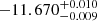$ -11.670^{+ 0.010}_{- 0.009} $