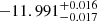 $ -11.991^{+ 0.016}_{- 0.017} $