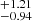 $ ^{+1.21 }_{-0.94 } $