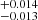 $ ^{+0.014}_{-0.013} $