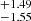 $ ^{+1.49 }_{-1.55 } $