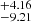 $ ^{+4.16 }_{-9.21 } $