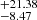 $ ^{+21.38}_{-8.47 } $