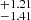 $ ^{+1.21 }_{-1.41 } $