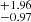$ ^{+1.96 }_{-0.97 } $