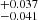 $ ^{+0.037}_{-0.041} $