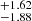 $ ^{+1.62 }_{-1.88 } $