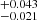 $ ^{+0.043}_{-0.021} $
