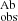 $ ^{\mathrm{Ab}}_{\mathrm{obs}} $