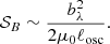 $$ \begin{aligned} \mathcal{S} _B \sim \frac{ b_\lambda ^2}{2 \mu _0\ell _{\rm osc}}. \end{aligned} $$
