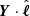 $ \boldsymbol{Y}\cdot\hat{\boldsymbol{\ell}} $