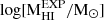 $ \log[\mathrm{M}_{\mathrm{HI}}^{ \mathrm{EXP}}/ \mathrm{M}_{{\odot}}] $