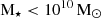 $ \mathrm{M}_{\star} < 10^{10}\,\mathrm{M}_{\odot} $
