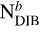$\[\mathrm{N}_{\text {DIB }}^{b}\]$