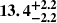 $ \boldsymbol{13.4^{+2.2}_{-2.2}} $