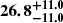 $ \boldsymbol{26.8^{+11.0}_{-11.0}} $