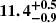 $ \boldsymbol{11.4^{+0.5}_{-0.9}} $