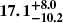 $ \boldsymbol{17.1^{+8.0}_{-10.2}} $
