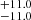 $ ^{+11.0}_{-11.0} $