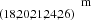 $ ^{~~~~~~~~~~~~~~~~~~~~\mathrm{m}}_{(18,20,21,24,26)} $