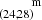 $ ^{~~~~~~~~\mathrm{m}}_{(24,28)} $