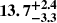 $ \boldsymbol{13.7^{+2.4}_{-3.3}} $