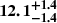 $ \boldsymbol{12.1^{+1.4}_{-1.4}} $
